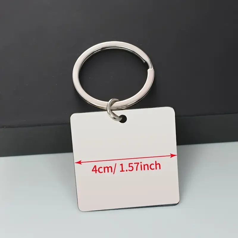 Personalizowany brelok laserowy, dwustronny brelok ze stali nierdzewnej z możliwością personalizacji, grawerowanie laserowe, prezent DIY z możliwością personalizacji