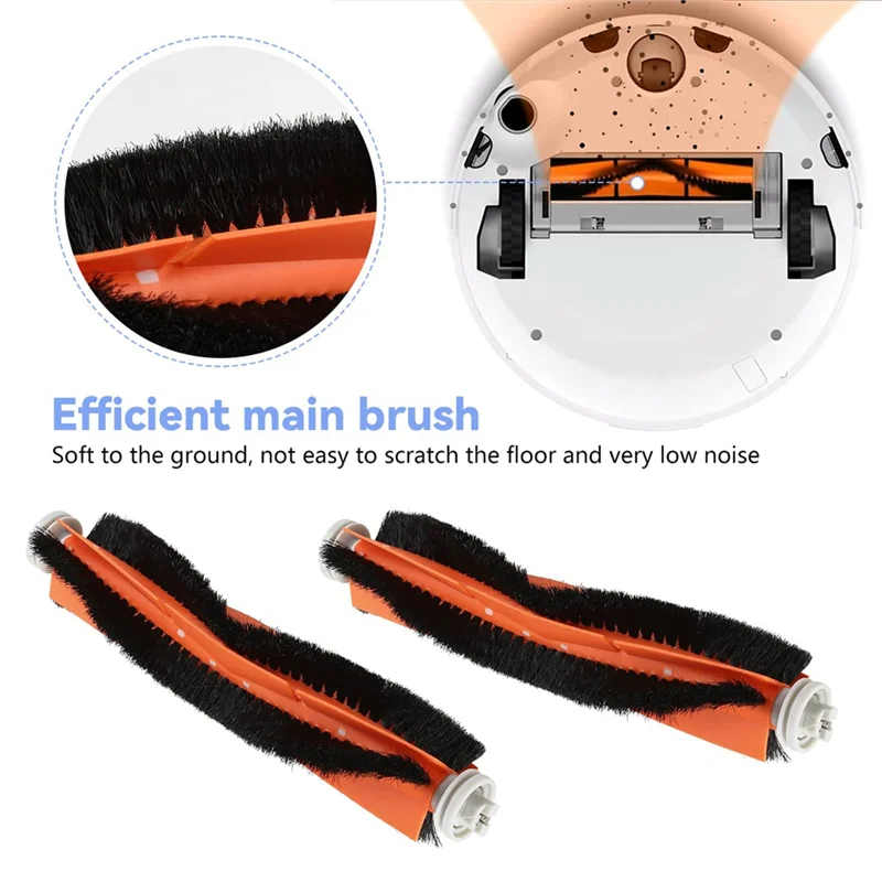 TCF-Aksesori Suku Cadang Pengganti Filter HEPA Sikat Samping Sikat Utama untuk Penyedot Debu Robot Roborock S51 S55 S5 S6 S5max