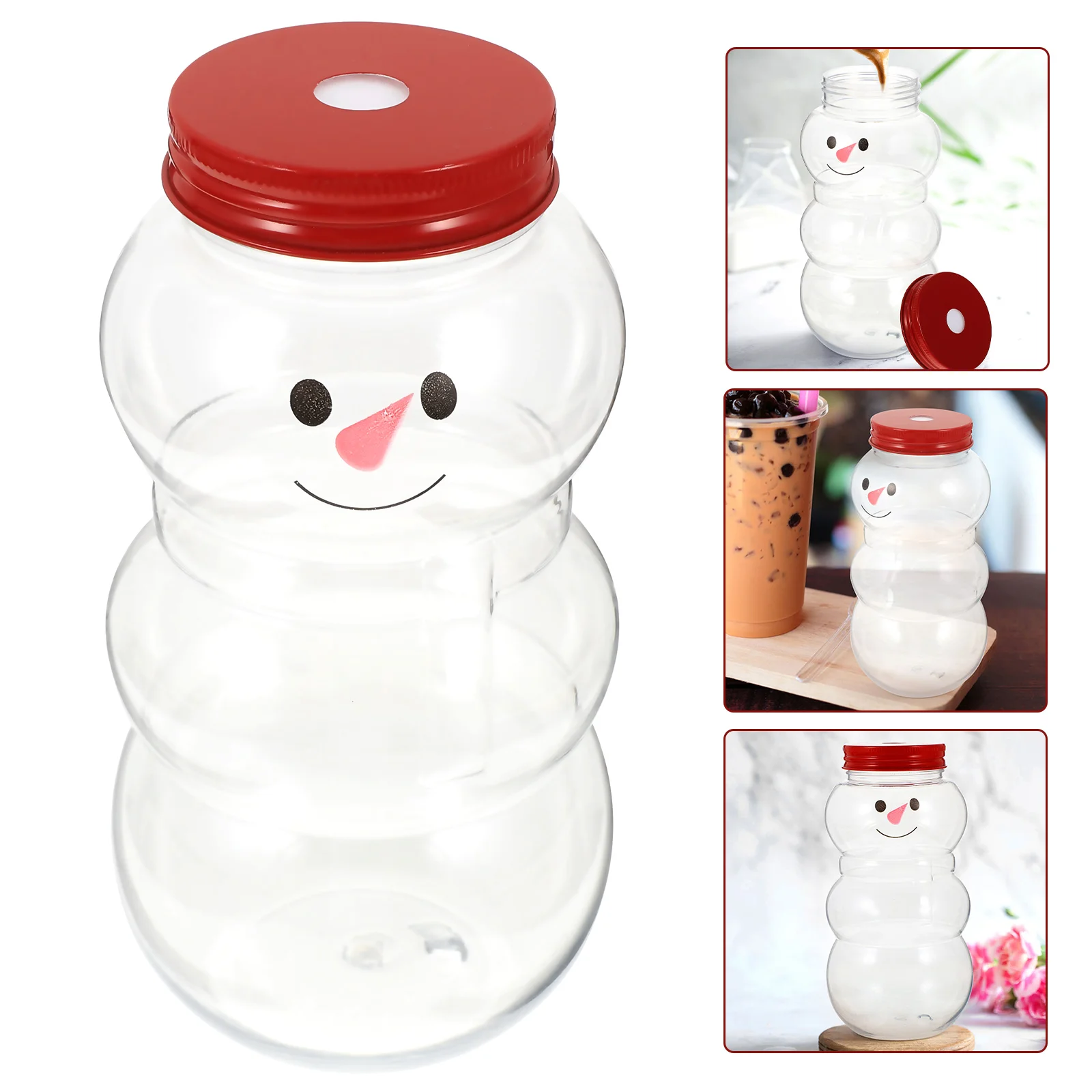 Botellas de embalaje selladas, contenedores de bebidas a prueba de fugas para bebidas, leche, jugo, fondo plano al aire libre, PET para fiesta, 10 Uds.