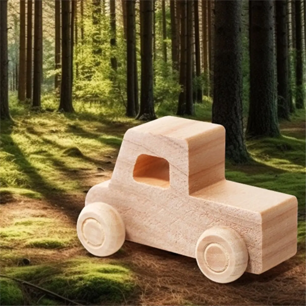 Home Tool 8 Pieces Unfinished Wooden Cars Wood DIY Car Toys Wood Crafts Painting Crafts Kit for Student Easy Woodworking Set