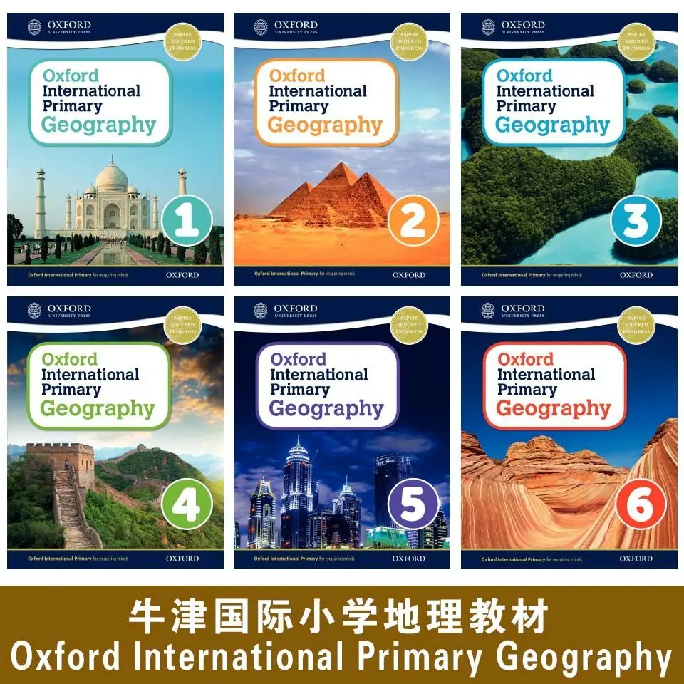 Oxford Internacional Geografia Primária Nível 1-6 Escola Livro do Aluno Livro didático Crianças Aprendizagem Inglês