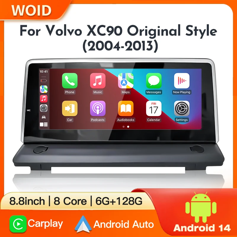 Android14 Original car style screen Car Radio GPS Navi Multimedia Video Player Stereo For Volvo XC90 2004 - 2013 DSP 4G Carplay