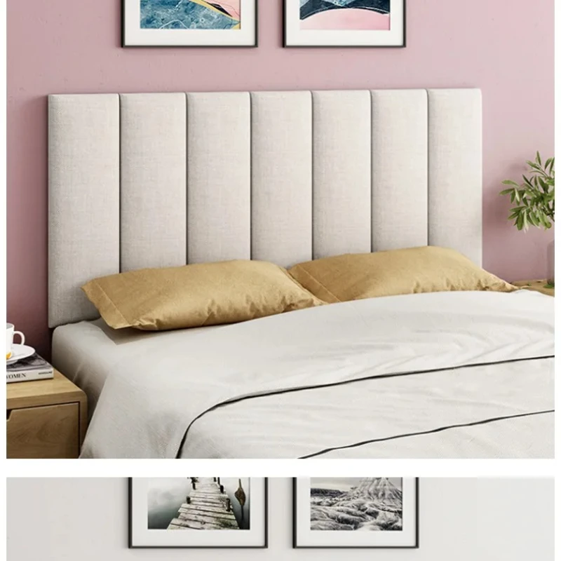Bedroom Headboards Linen Soft Bag Hotel Clubhouse Background Wall Bedhead Soft Bag Tatami Cushion Self Adhesive Home Furniture