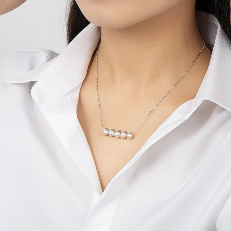 Natural Freshwater Pearl Necklace for Women Chain