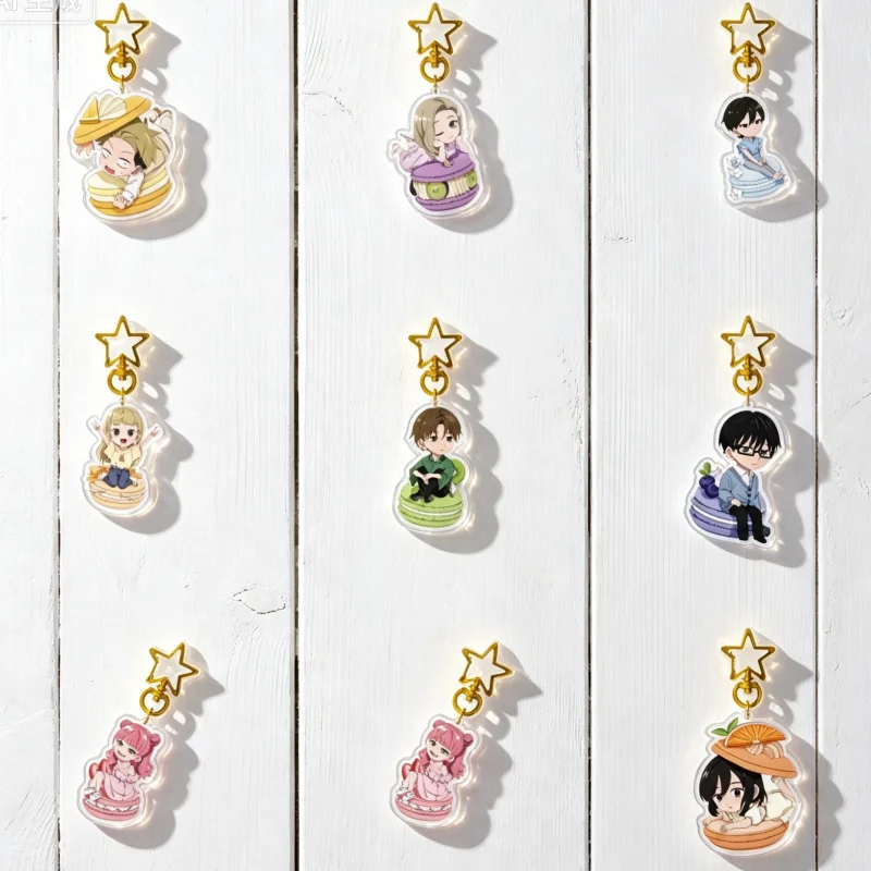 Anime You and I Are Polar Opposites Suzuki Miyu Macaroon Theme Q-Style Acrylic Pendant Keychains Bag Decorations