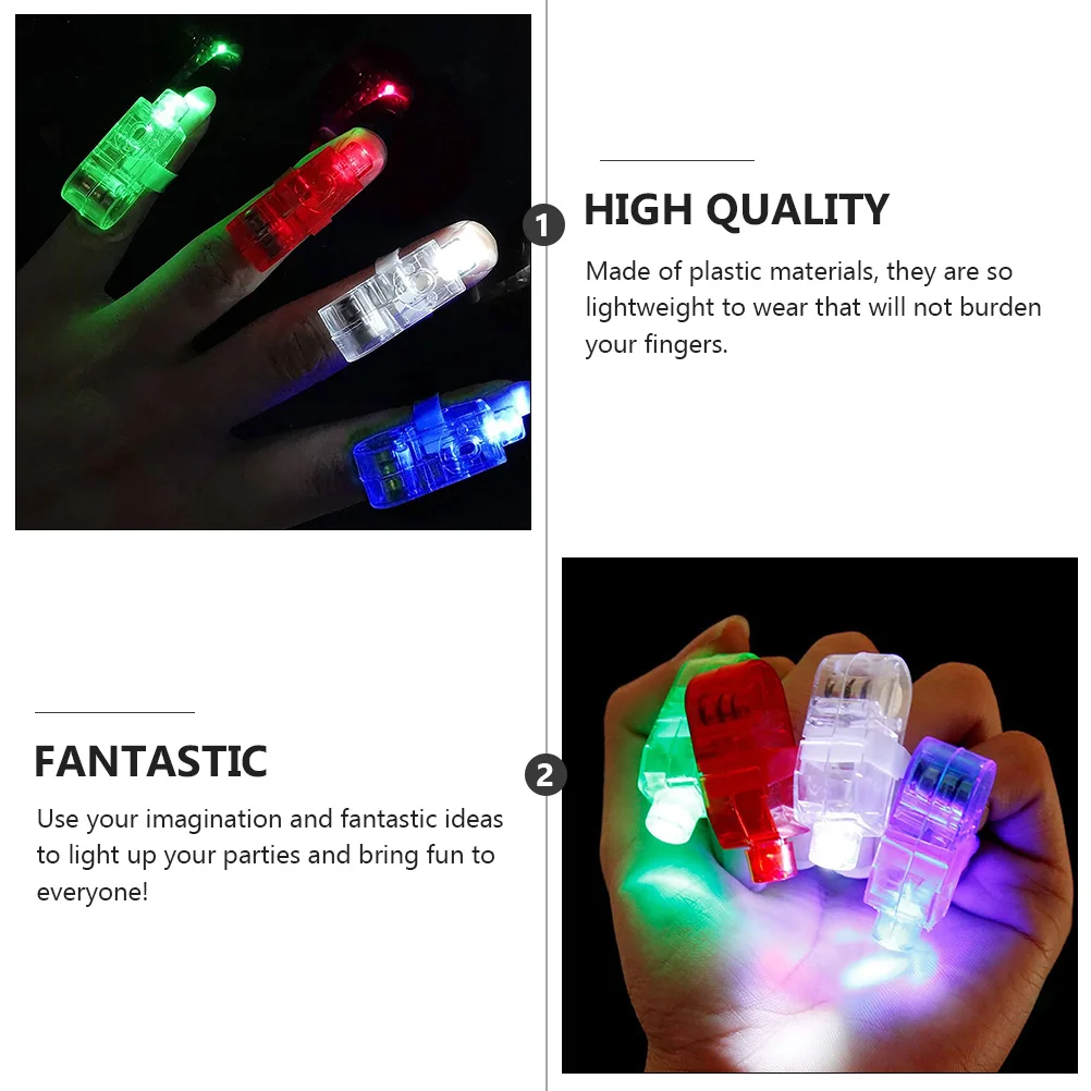 Party leuchtende Fingerlampe Mini-Taschenlampen für Kinderspielzeug Requisiten Kunststoff blinkender Aura-Ring