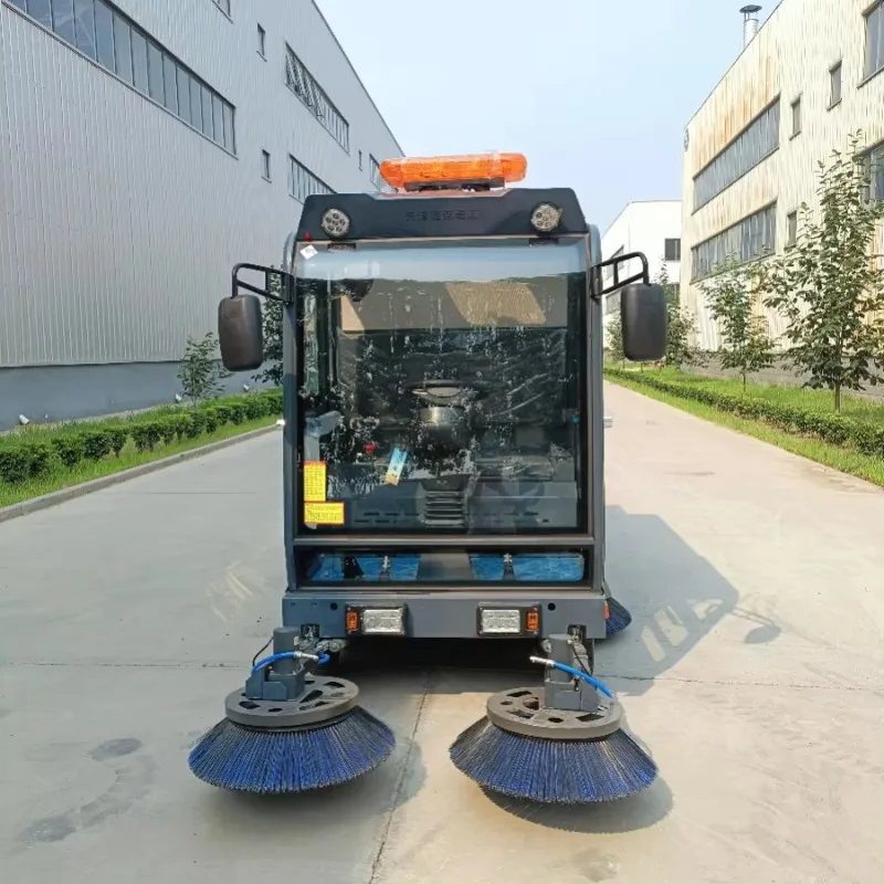 Electric Motor Vacuum Road Street Cleaning Sweeper Garbage Truck Buildings Logistics Centers Car Parks Large Area