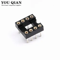 10pcs DIP-8 Round Hole 8 Pins 2.54MM DIP DIP8 IC Sockets Adaptor Solder Type 8 PIN IC Connector