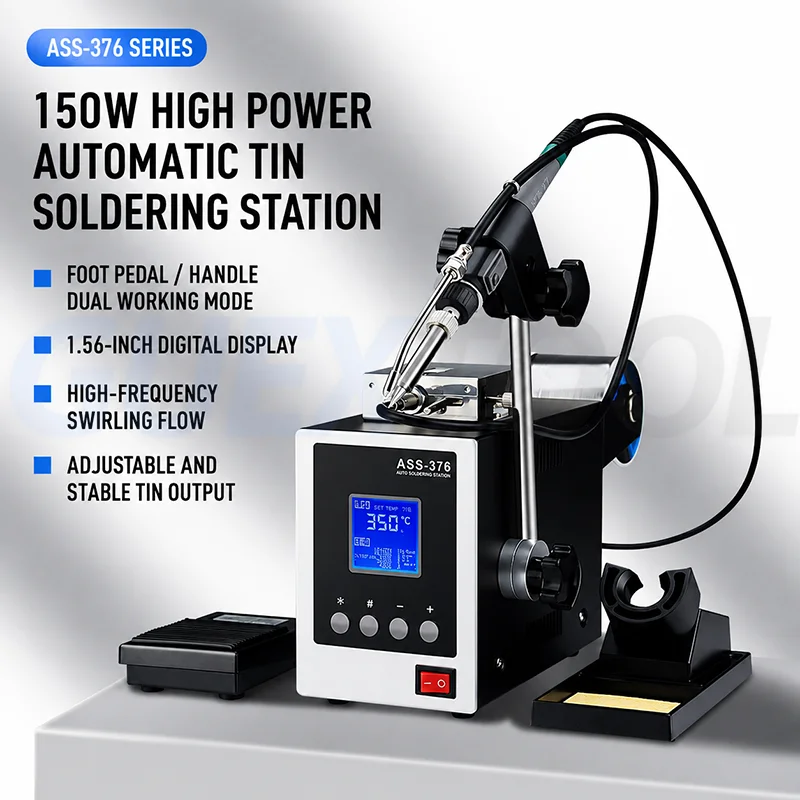 High Power Automatic Soldering Machine 150W Digital Temperature Control Hot Air Soldering Tin Feeding Soldering Iron Machine