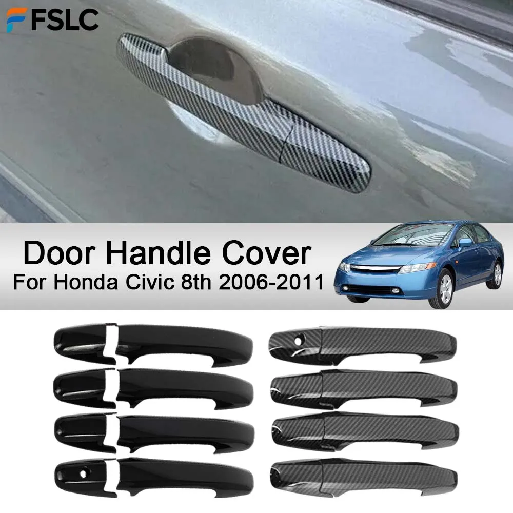 

Car Decoration Door Handle Cover For Honda Civic 8th 2006-2011 Cars Exterior Accessories Upgrade Modify A Car
