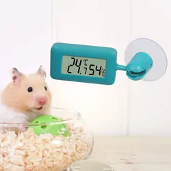Reptile Thermometer Hygrometer 360Β° Rotation Suction Luminous Digital Temperature Humidity Meter Bearded Dragon Terrarium Tank