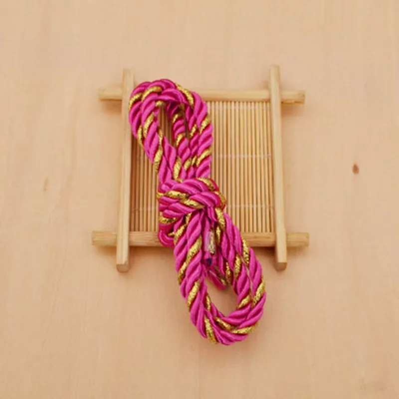 20 meter 3MM 5MM gouden en polyester drievoudig gedraaid koord voor sieraden DIY accessoires