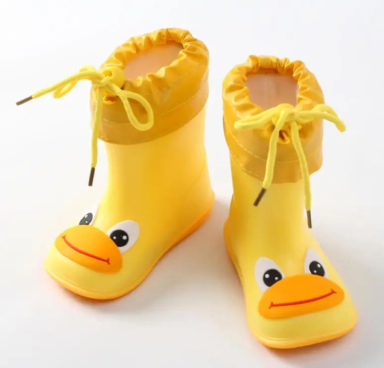 NEW Classic Children Shoes PVC Rubber Kids Baby Cartoon Shoes Water Shoes Waterproof Rain Boots Toddler Girl Boy Rain Boots