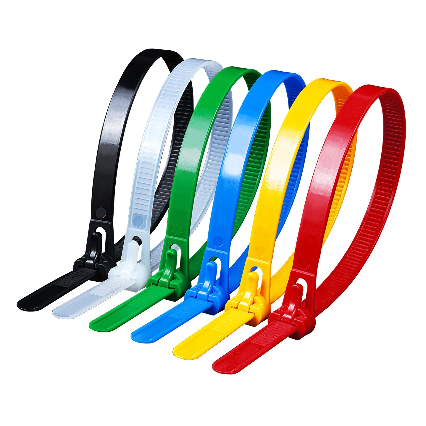 100pcs Multi Function Removable Recyclable CablesReusable Cable Ties Cable Lock Loop Nylon Ties Releasable Zip Ties
