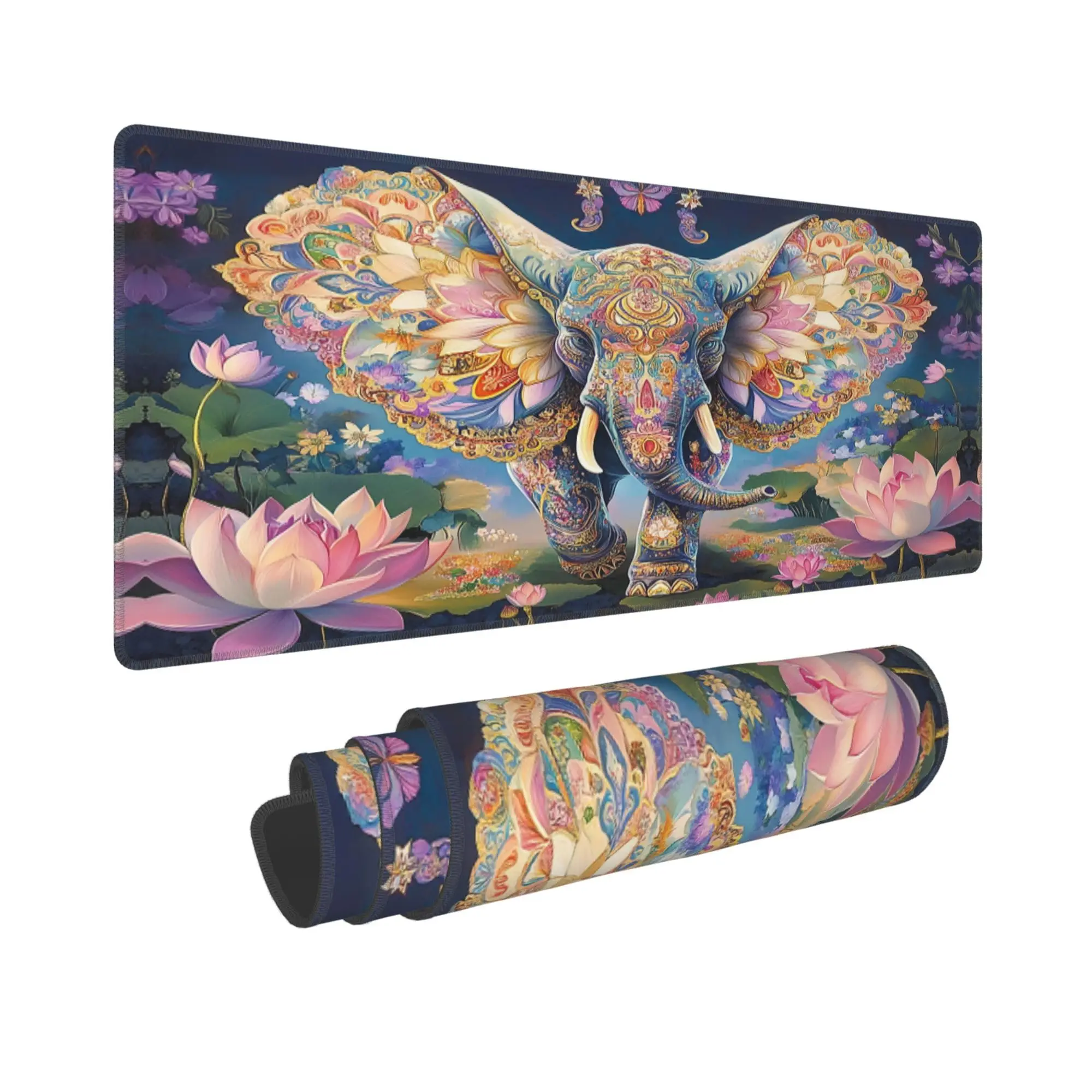 Elephant Pattern Desk Mat, Cute Desktop Decoration, Non-slip and Waterproof Gaming Mouse Pad, The Perfect Gift for Friends.