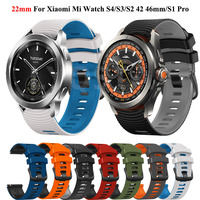 22mm Soft Silicone Strap For Xiaomi Watch S4 S3 S2 S1 Pro / S1 Active Wristband For Mi Watch 2 Pro Bracelet Smartwatch WatchBand