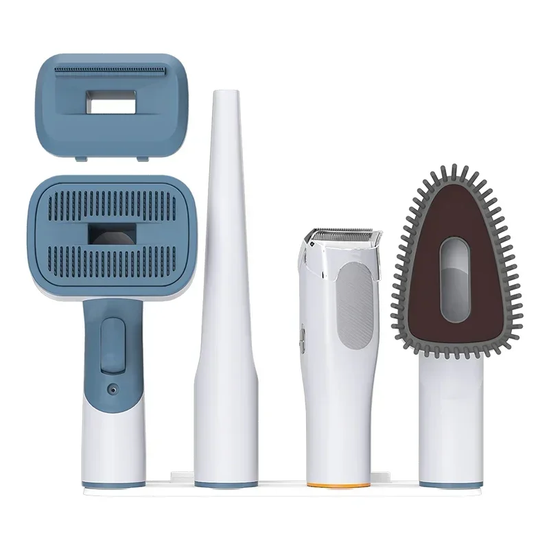 2024 Pet Grooming Vacuum Clipper Hair Trimmer Fur Vacuum Kit Dog Cat Deshedding Tool Hair Remover Eraser Brush Pet Grooming Kit view 2