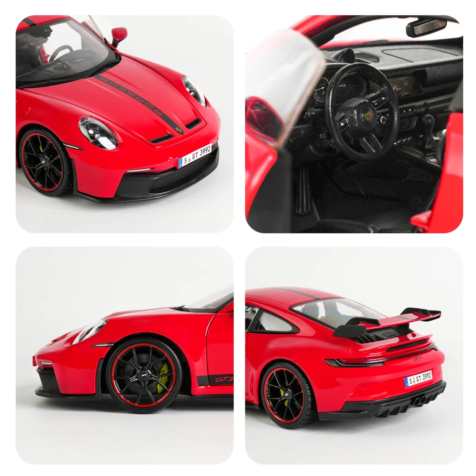 Maisto 1:18 2022 Porsche 911 GT3 Blue Sports Car Static Die Cast