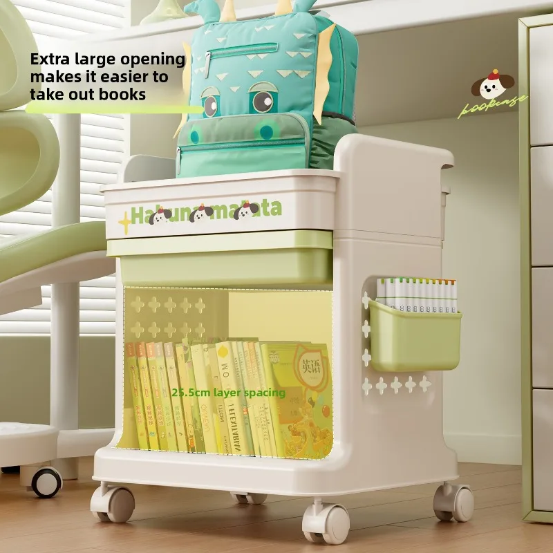 Wheeled Rolling Cart Multi Tier Backpack Storage Rack Floorstanding Kitchen Bedroom Snack Shelf Movable Storage Cart Furniture