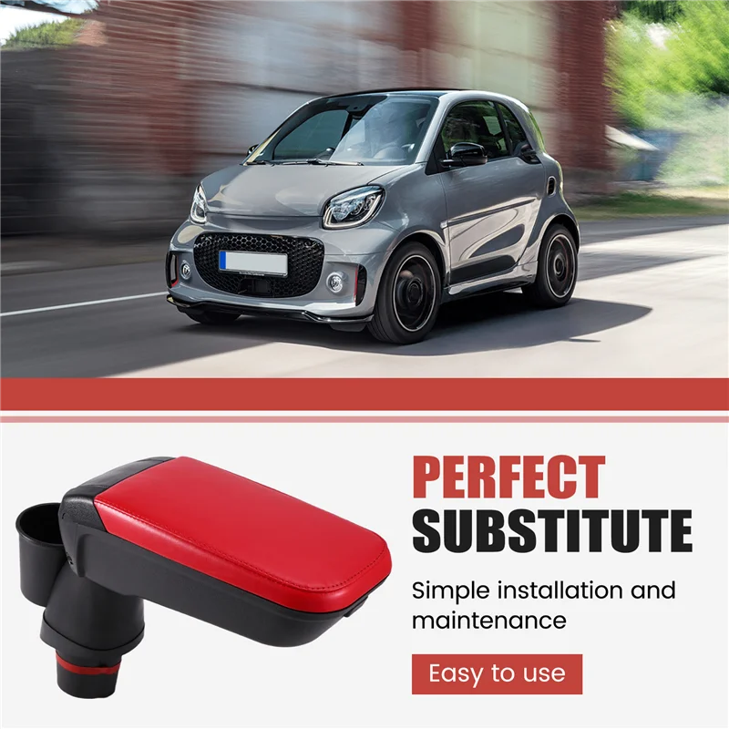 

A80X-Water Cup Holder Central Armrest Box Center Console Armrest For Mercedes Smart Fortwo Forfour 453 15-19