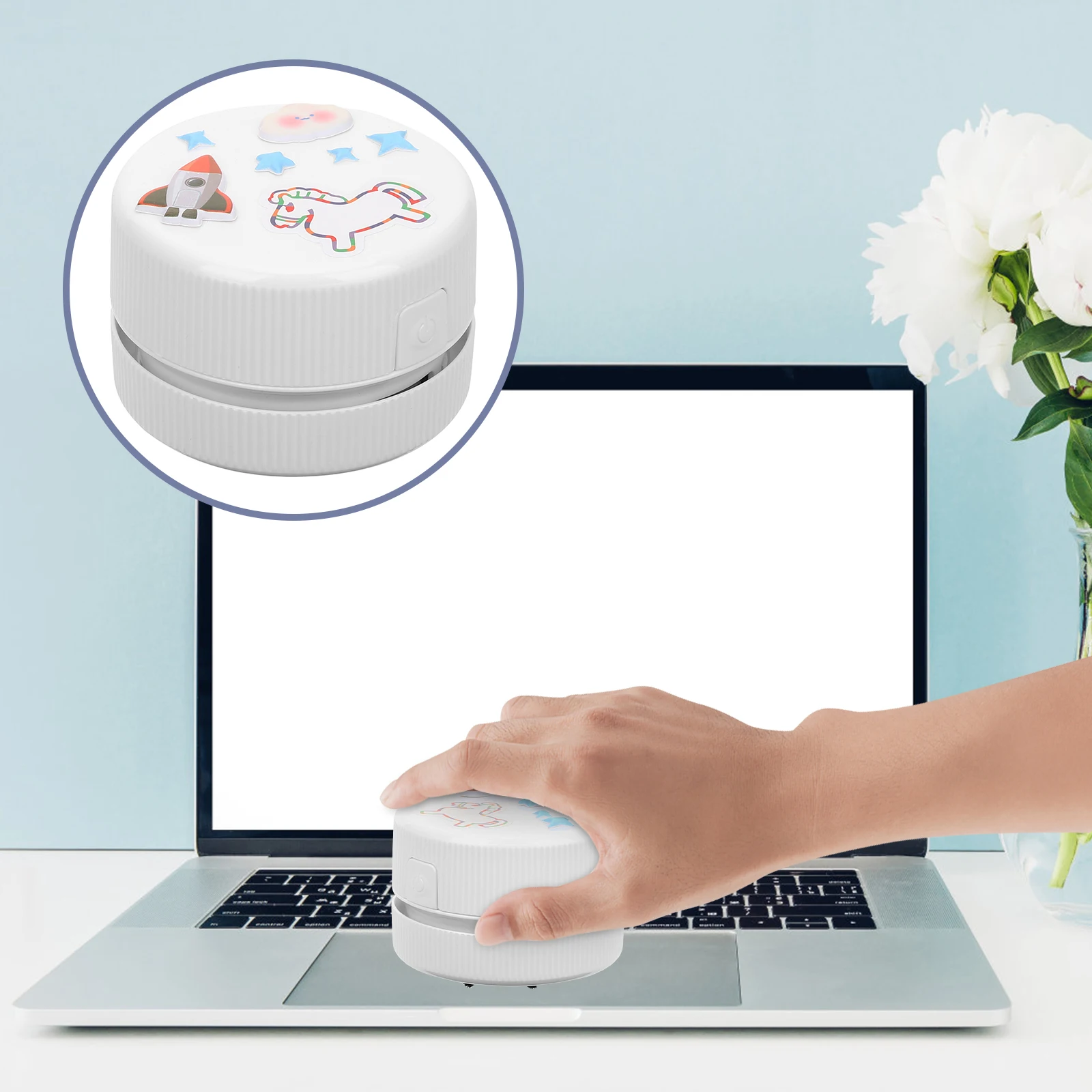 

Portable Mini Desktop Vacuum Cleaner Cordless Detachable Dust Collector Table Cleaner Quiet Small Dust Remover