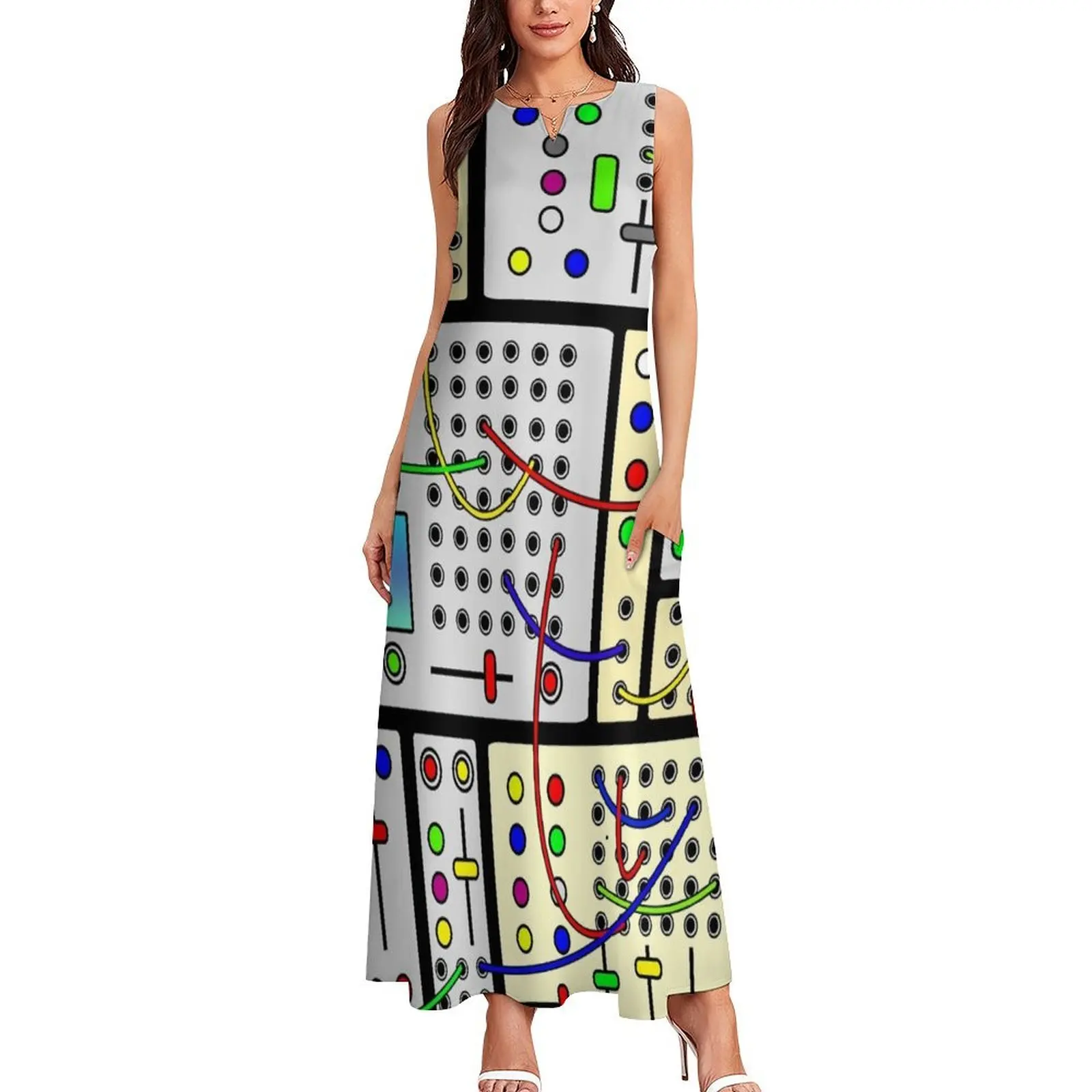 Modular Synthesizer - Synth Vintage - Oscillator - Filter Analog Long Dress Elegant gown dress women summer