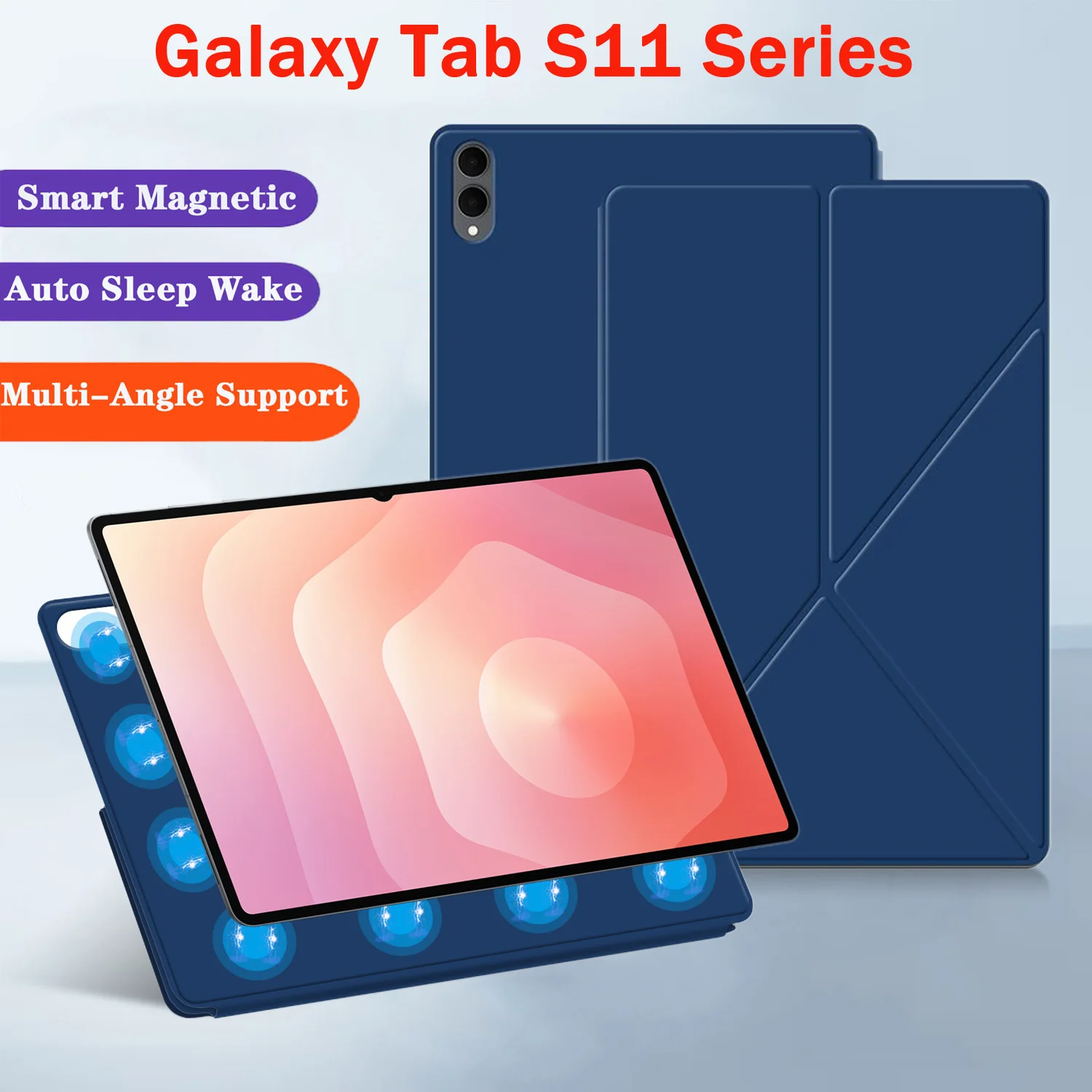 Smart Magnetic Case For Samsung Galaxy Tab S11 Ultra 14.6 inch SM-X930/X936 Two Angles Stand Cover For S11 11