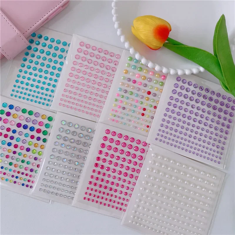 Rhinestone Face Stickers Diamond Flash Self-adhesive Tattoo Stickers Latin Dance Disposable Acrylic Decorative Stickers Ballroom