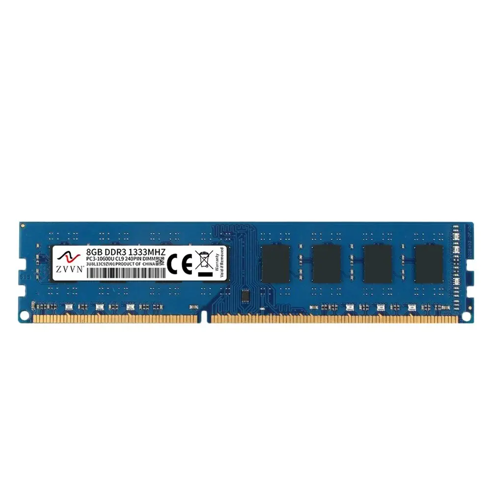 ZVVN Desktop Memory 8GB DDR3 1333 (PC3 10600) 1.5V DIMM RAM CL9 Computer Blue Model 3U8L13C9ZV01