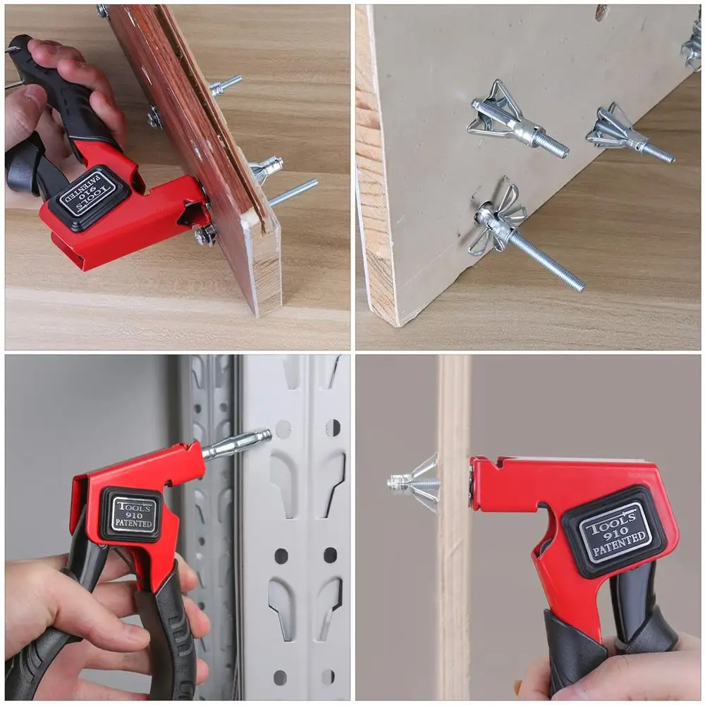 Imagem -02 - Parede Oca Âncoras Arma Ferramenta Mão Placa de Gesso Pesado Fixação Wall Gecko Âncora Arma Parafuso Parafusos Kit m3 m4 m5 m6 m8 Dropship