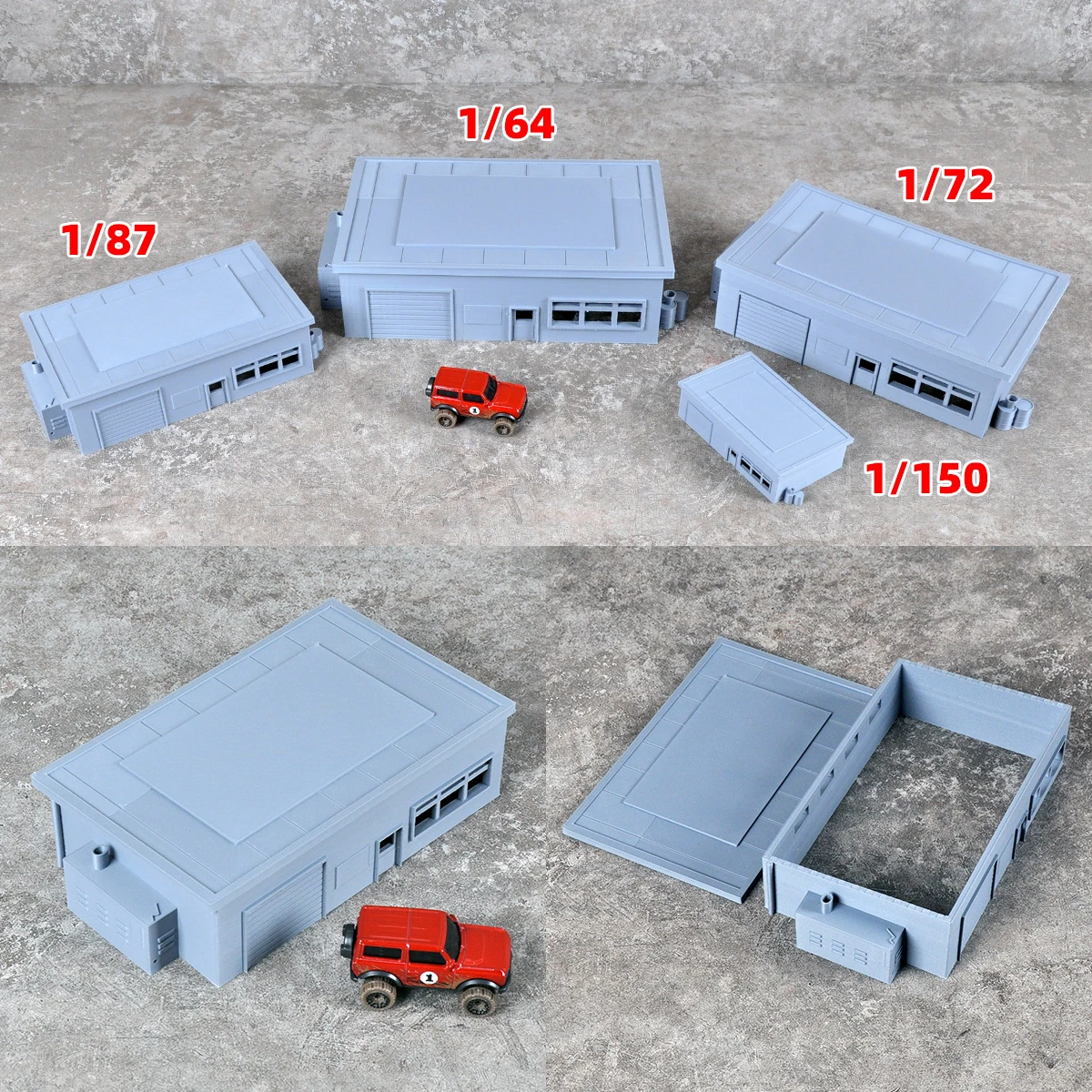 

Архитектурный макет-диорама: бунгало, гараж, вилла, офисное здание, железнодорожная линия. Набор для сборки масштабных моделей 1/64/72/87/150.