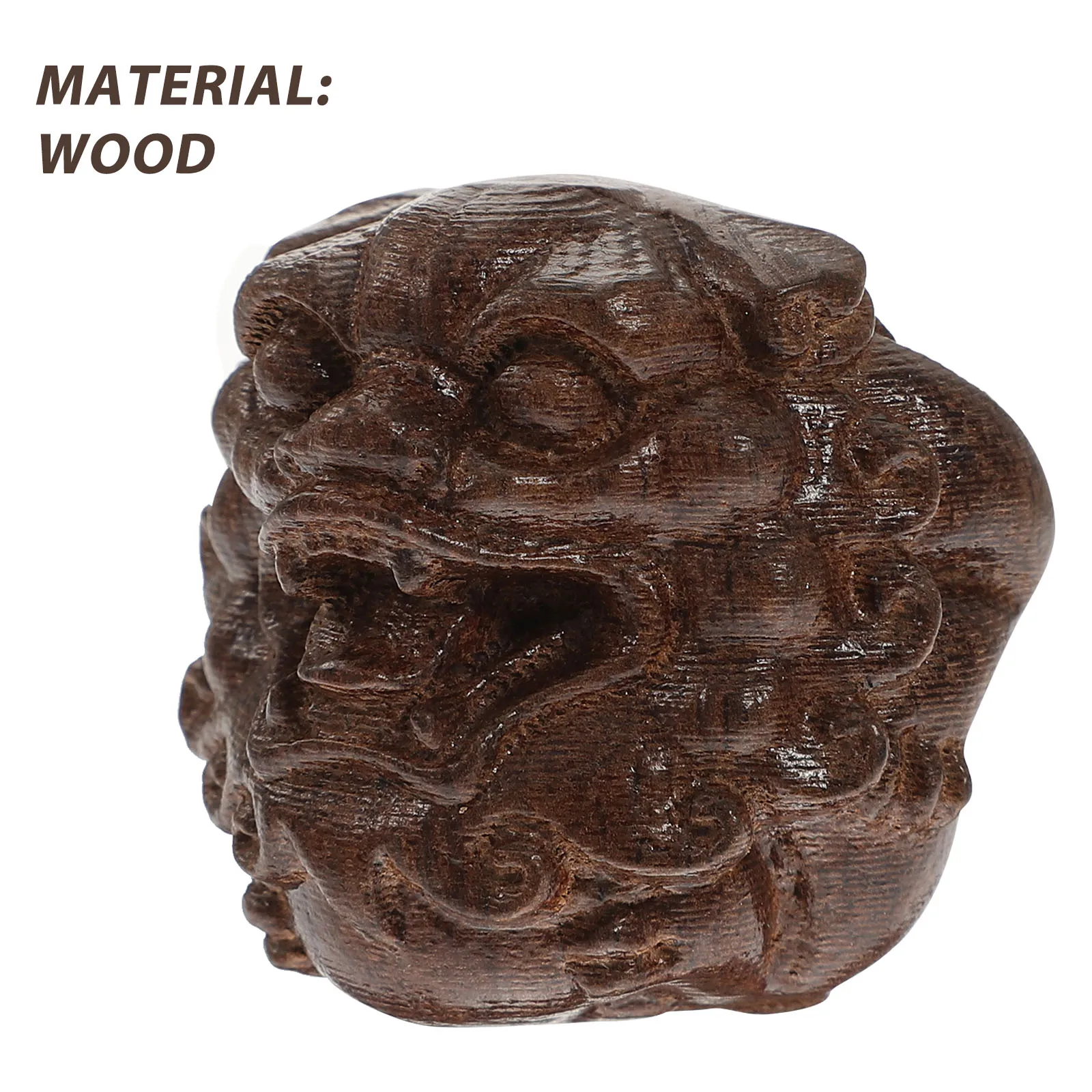 

1pcs 45mm Pixiu Handheld Parts Durable Wood Carving Statue Home Office Decor Craft Living Room Garden Ornament Wooden Animal
