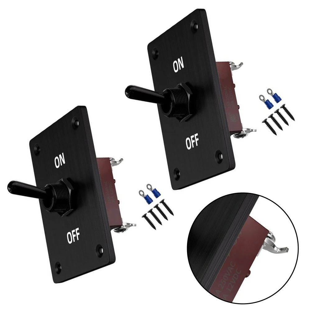 12V 30A SPST 2P ON/Off For Toggle Switch With Mounting Panel Car Boat Rocker Switch For Marine Car Boat RV ﻿Switch