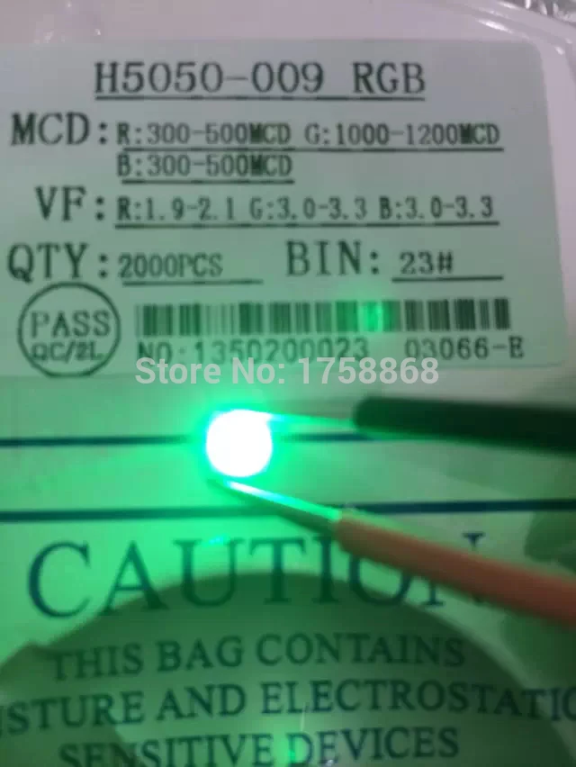 100pcs 5050 RGB SMD/SMT LED PLCC-6 3-CHIPS Super Bright lamp light High quality SMD LED