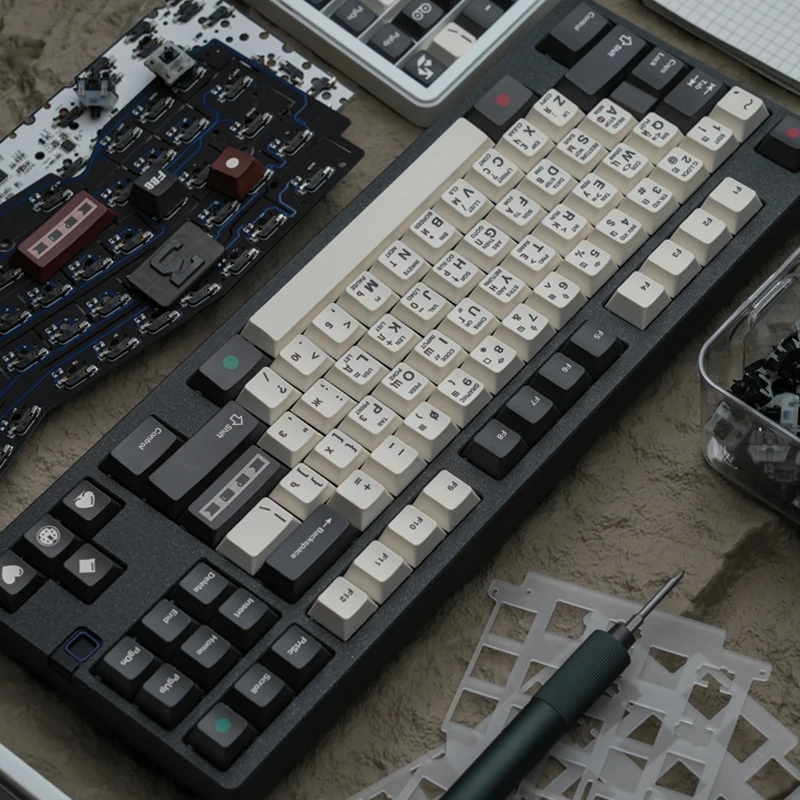 FBB Keycaps KPOK Style PBT Russian Language Customized Mechanical Keyboard Keycap MX Switches 60% 75% 80% 96% 100% Etc