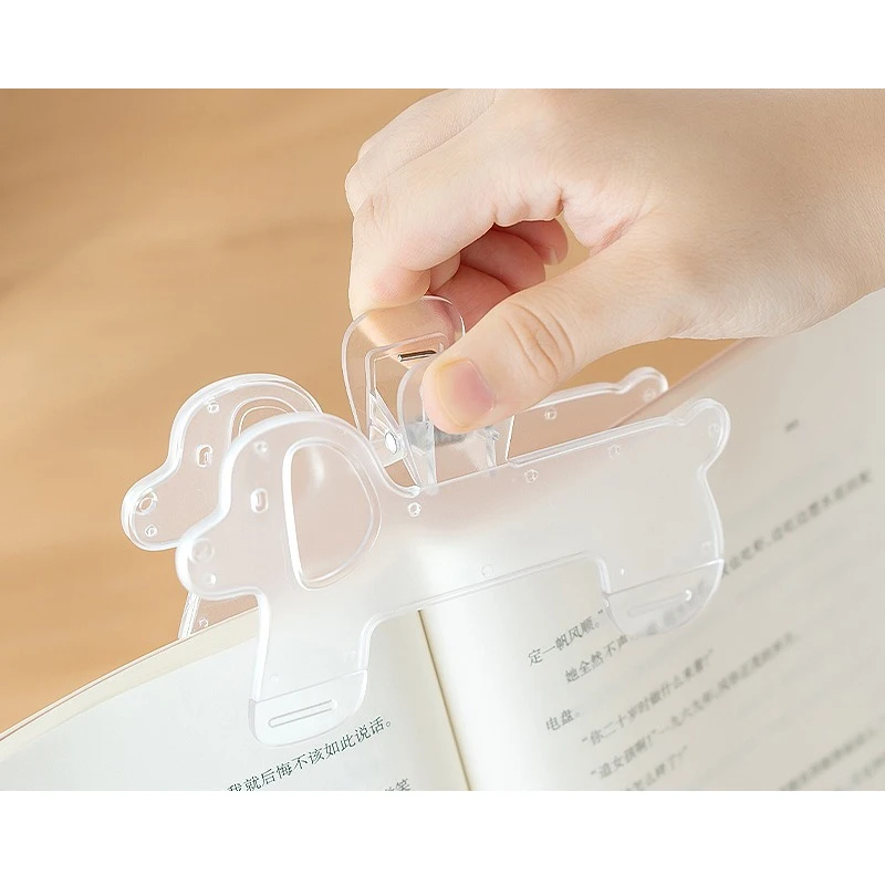 Book Clip Student Fun Reading Long Tail Clip Plastic Ticket Holder Book Fixing Transparent Cover Loose Leaf File Folder