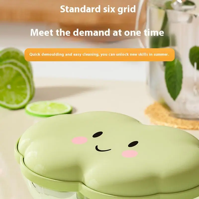 قوالب مكعبات الثلج الصغيرة على شكل سحابة قوالب الثلج للطعام مع غطاء أدوات المطبخ متعددة الوظائف مبردات التخييم للزبادي والزبادي