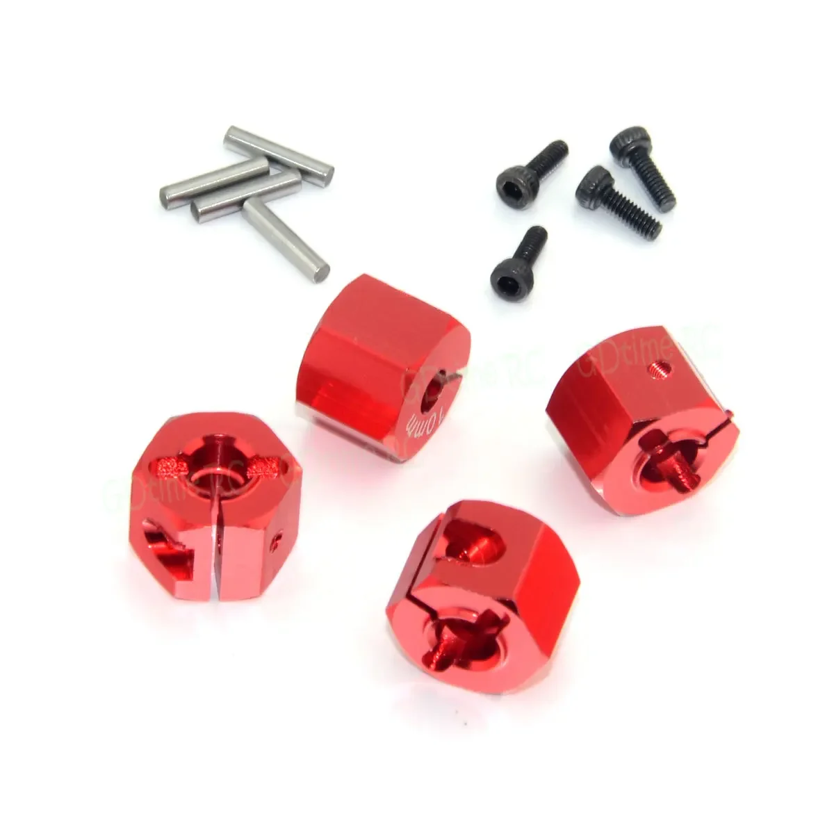 8mm/9mm/10mm/11mm/12mm Thickness Hex 12mm Aluminum Wheel Hex Drive Adaptors and Pins Metal 4mm Hole For 1/10 RC Car Wheels Rim