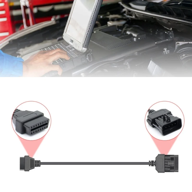 2025 New 10 Pin OBD Cable Adapter for Car Ensures Long Terms Use and Reliable Connection