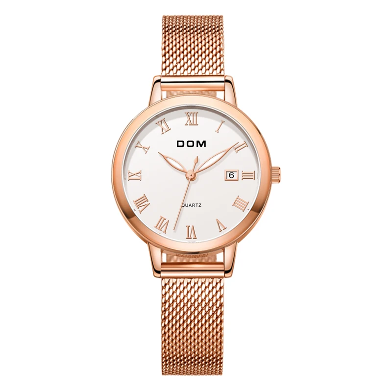 DOM Women's watch Quartz Watch Fashion Personality Women's Luxury waterproof watch G-8852G-7M