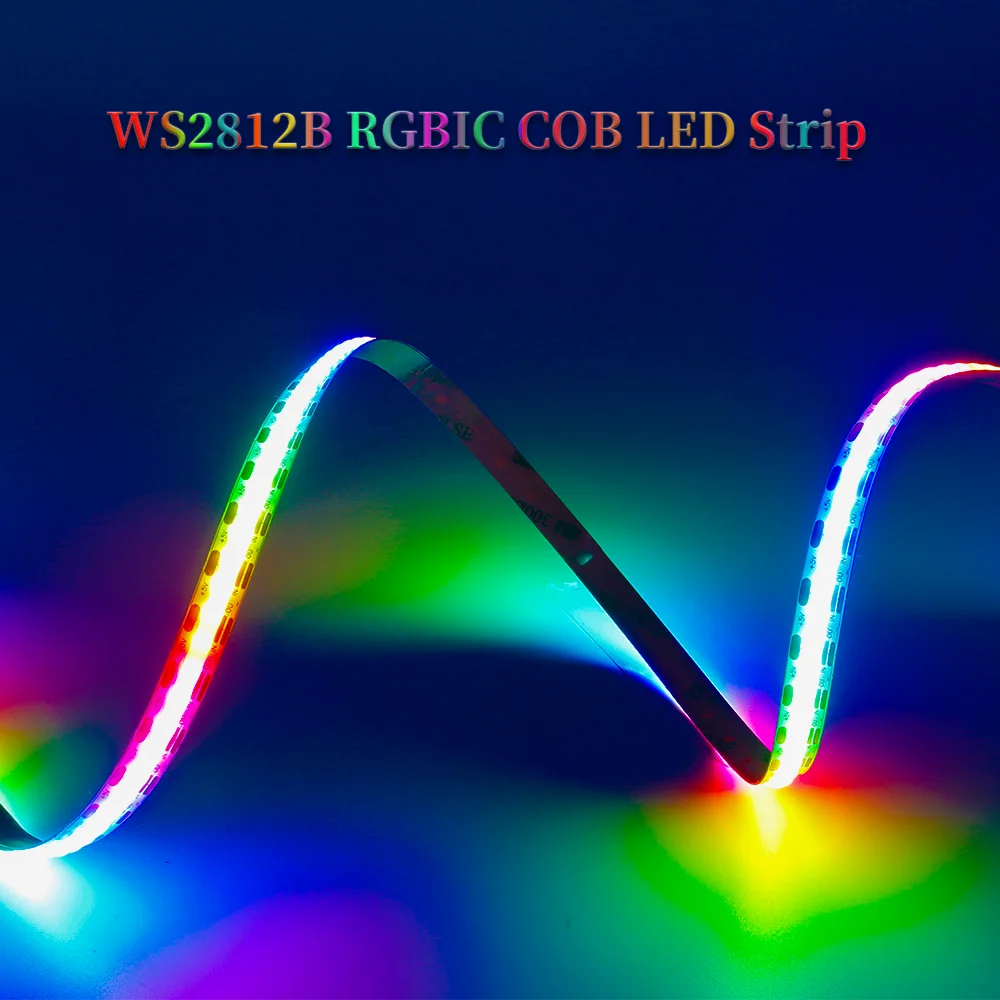 Flexível COB LED Strip Light, Fita Endereçável, Alta Densidade, Full Color, Inteligente, DC5V, WS2812, WS2812B, 60LEDs, 100 LEDs, 160LEDs, m