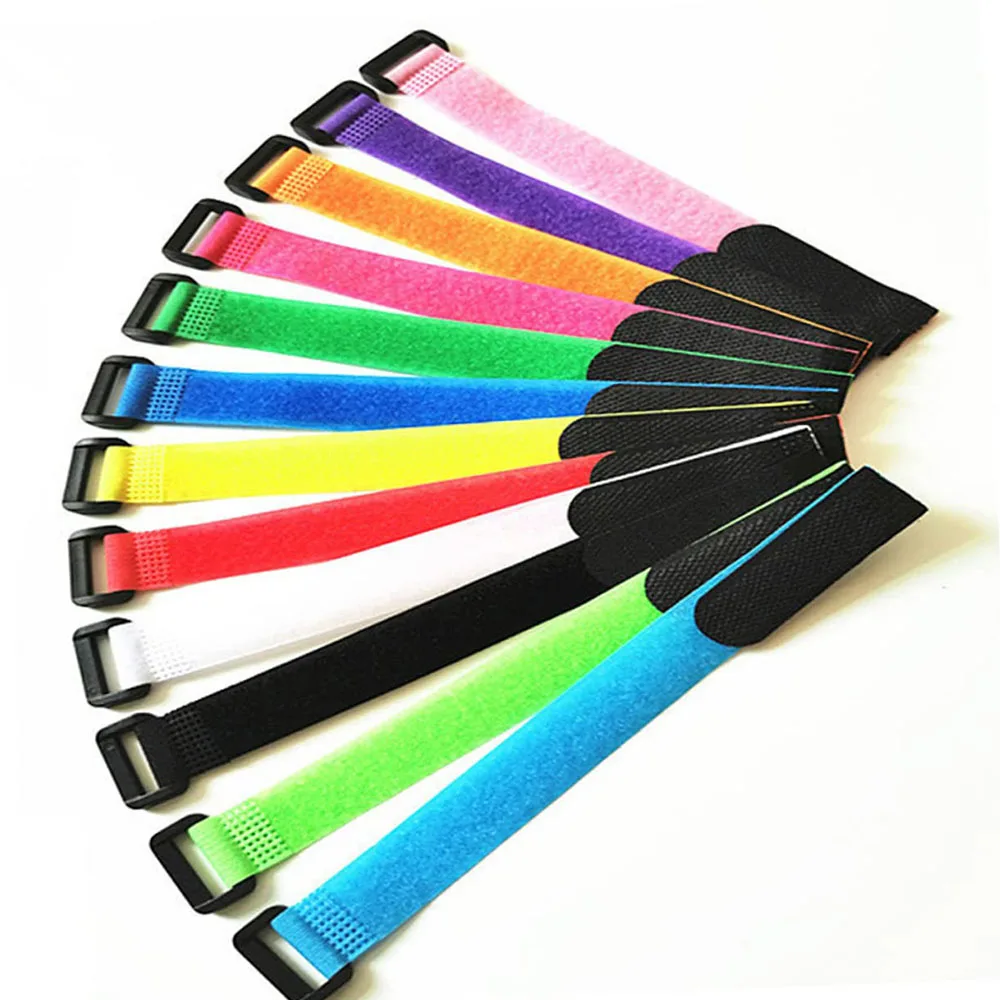 Customizable Inelastic Reverse Buckle Nylon Magic Elastic Band Hook Loop Cable Ties липучки Straps Sticky Fastener Tape