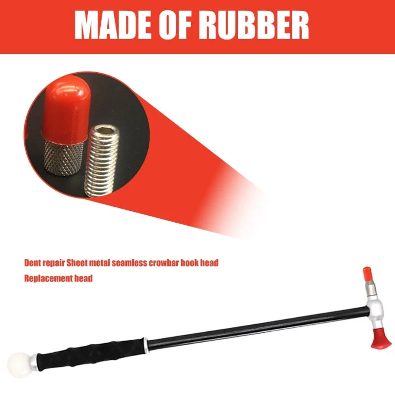 Screw-On Interchangeable Tips for Car Dent Repair Puller Knocks Down Rubber Tips