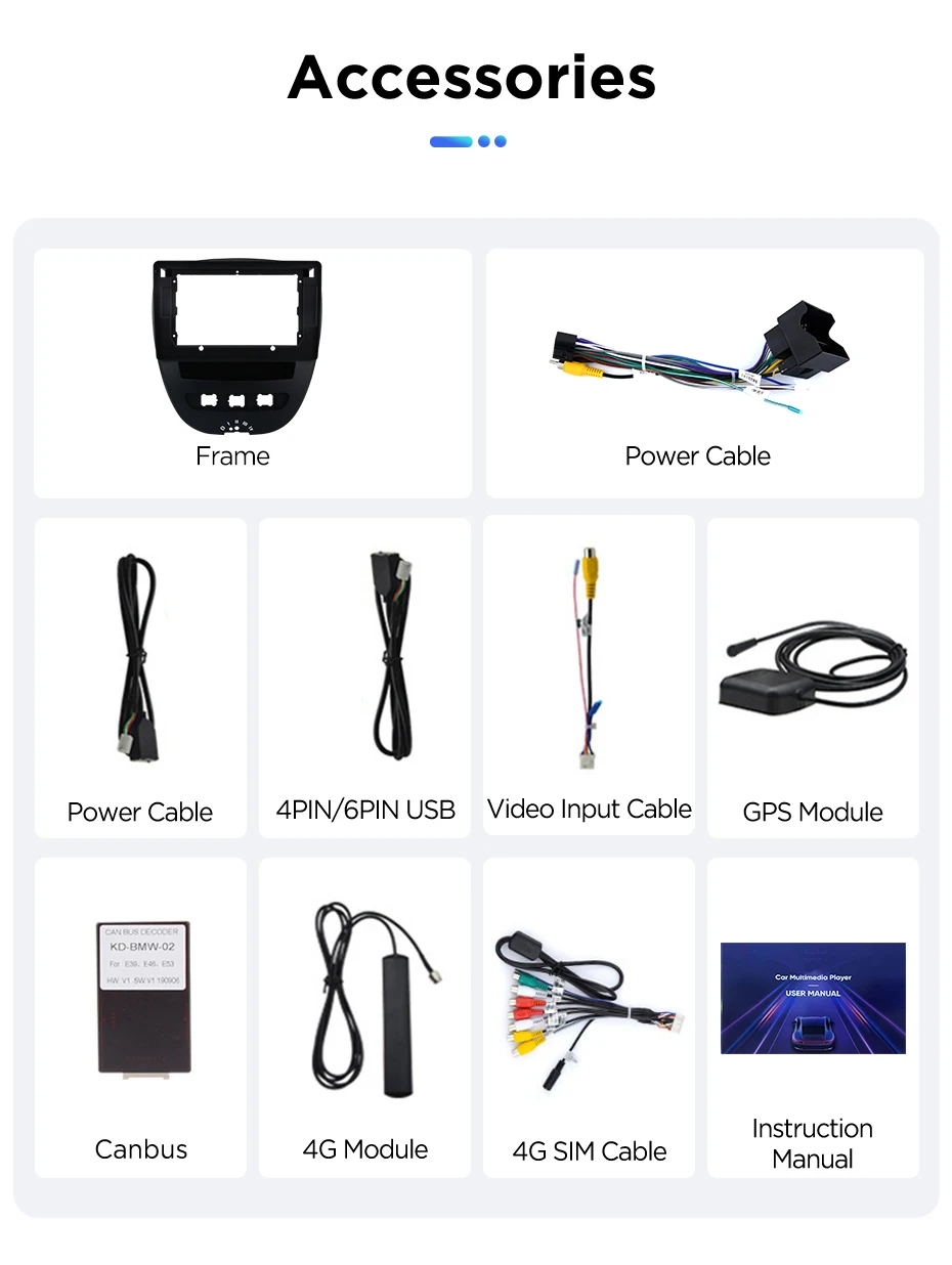 Junsun Android Auto Autoradio für Peugeot 107, Toyota Aygo, Citroen C1 2005 2006 2007-2014, Multimedia, kabelloses Apple CarPlay, intelligente Systeme, IPS-Touchscreen, Stereo-Videoplayer, 2-DIN-Autoradio, Headunit, Navigation, BT, GPS, 4G, WIFI, FM, AM, DSP, RDS, SWC – Detail 21