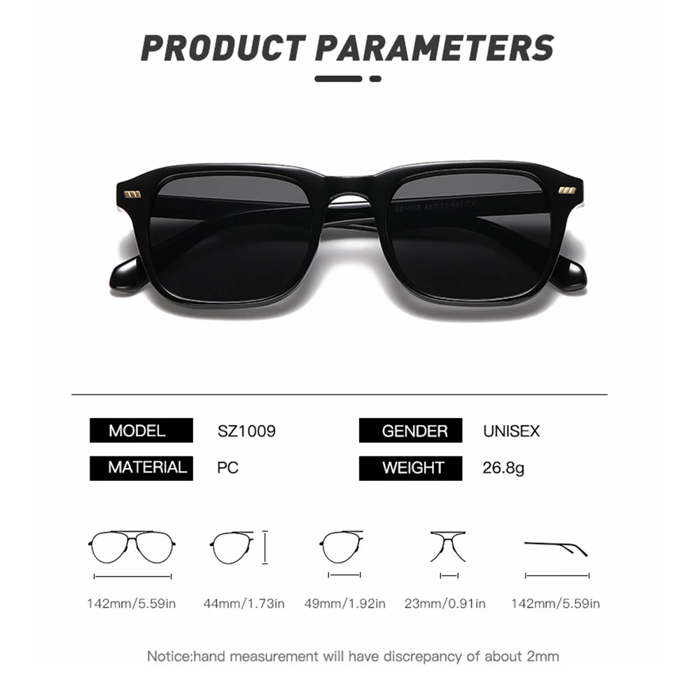 DDDLONG Retro Fashion Punk okulary przeciwsłoneczne damskie męskie okulary przeciwsłoneczne klasyczne Vintage UV400 odcienie zewnętrzne D532 — zdjęcie 5