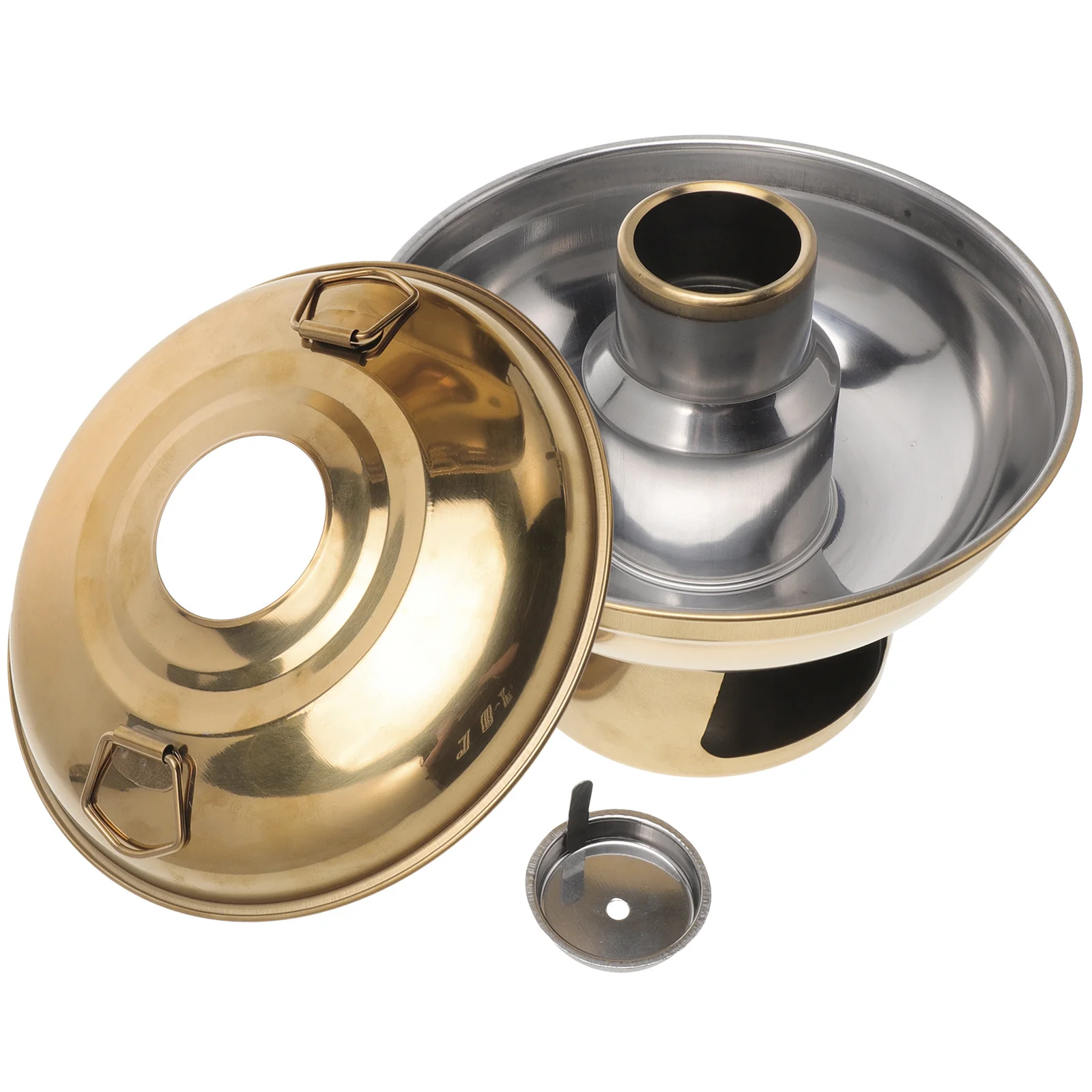 

Stainless Steel Wok Stir Fry Pan Durable Hot Pot with Alcohol Stove for Outdoor Camping Cooking Kitchen Cookware Heavy Duty