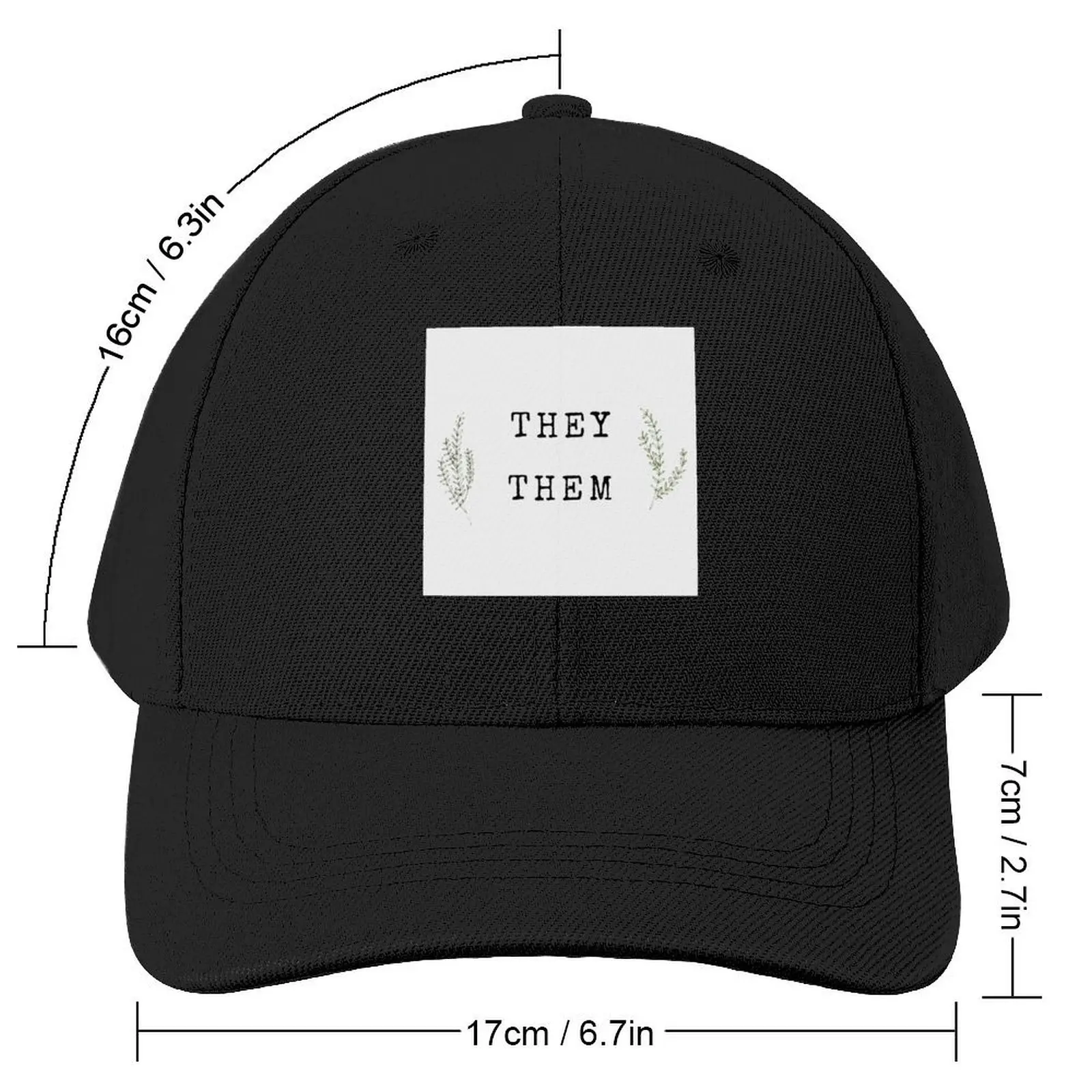 They Them Pronouns (Plant) Baseball Cap beach hat Hip Hop dad hat Beach Bag Elegant Women's Hats Men's