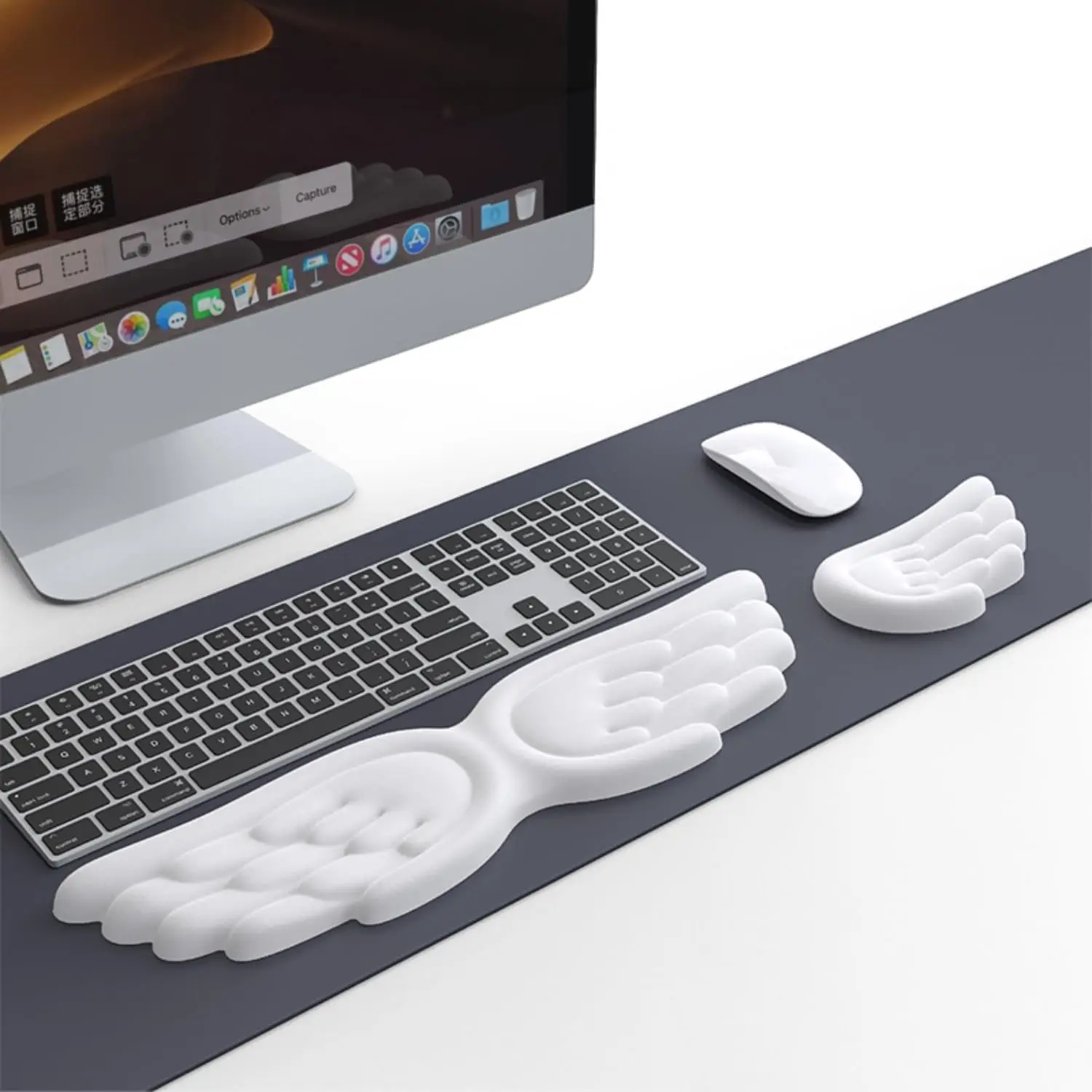 Angel Keyboard Wrist Rest Ergonomic Keyboard Wrist Rest and Mouse Pad with Wrist Support for Computer Gaming Office