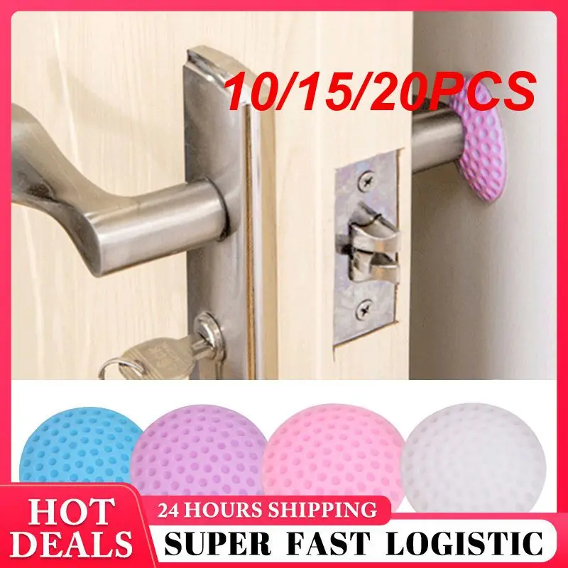 10/15/20PCS Door Handle Bumpers Versatile Rubber Prevent Wall Scratches Self Adhesive Door Accessories Door Handle Protection