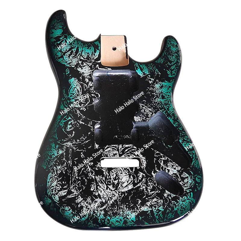 Green and white gradual change light electric guitar body, guitar professional modification accessories easy to install electric